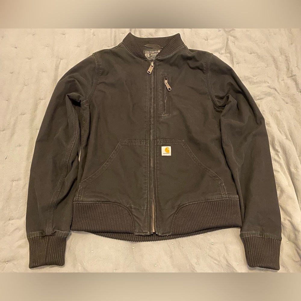 Black Carhartt Women’s Rugged Flex Relaxed Fit Canvas Jacket